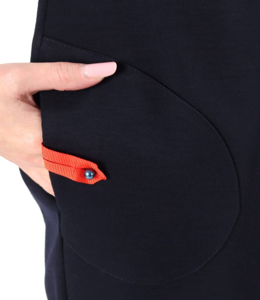 Rochie office din jerse elastic plin cu lana virgina