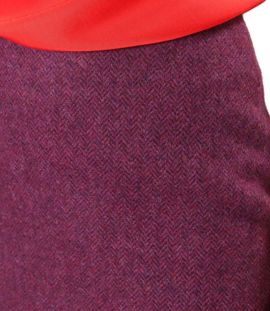 Fusta office din stofa cu lana