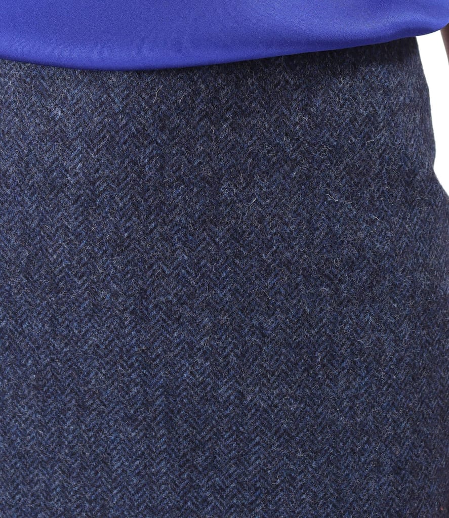 Fusta office din stofa cu lana