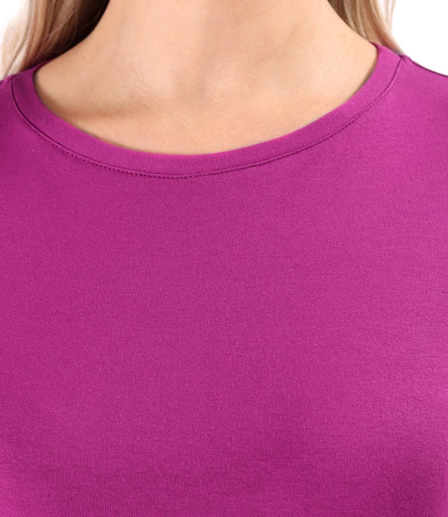 Bluza din jerse elastic uni cu maneci 3/4