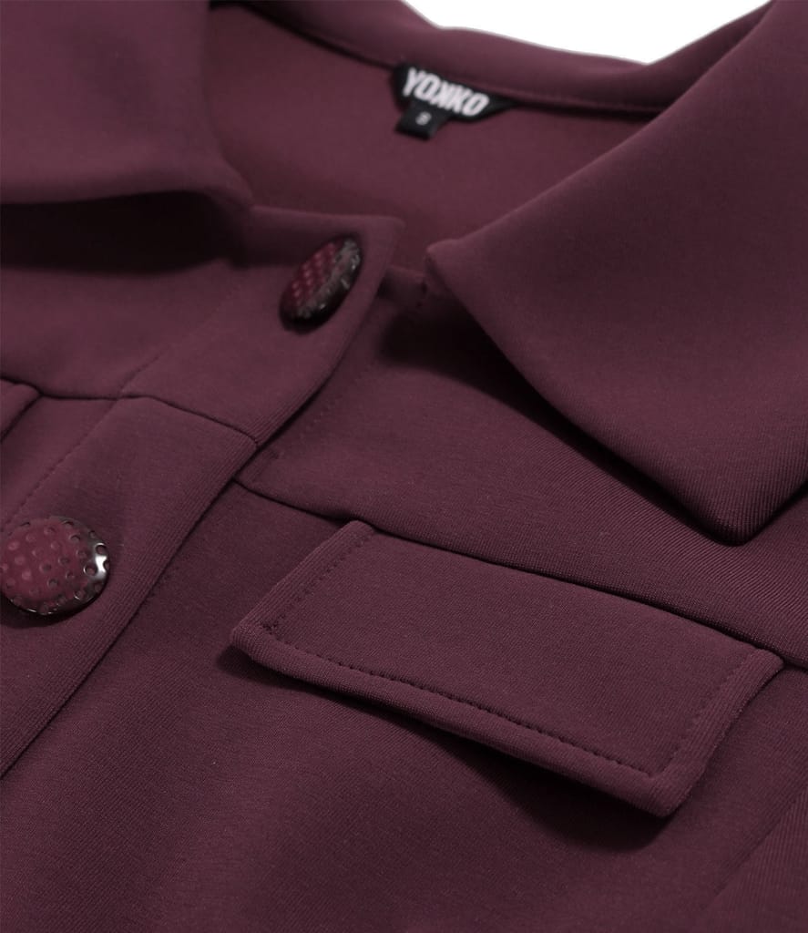 Sacou din stofa plina tip scuba cu bumbac