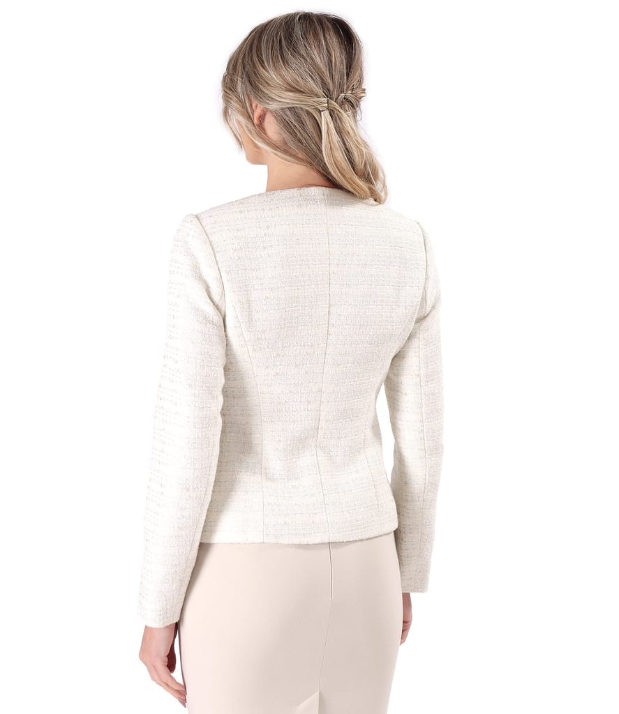 Sacou elegant din bucle cu bumbac si fir argintiu