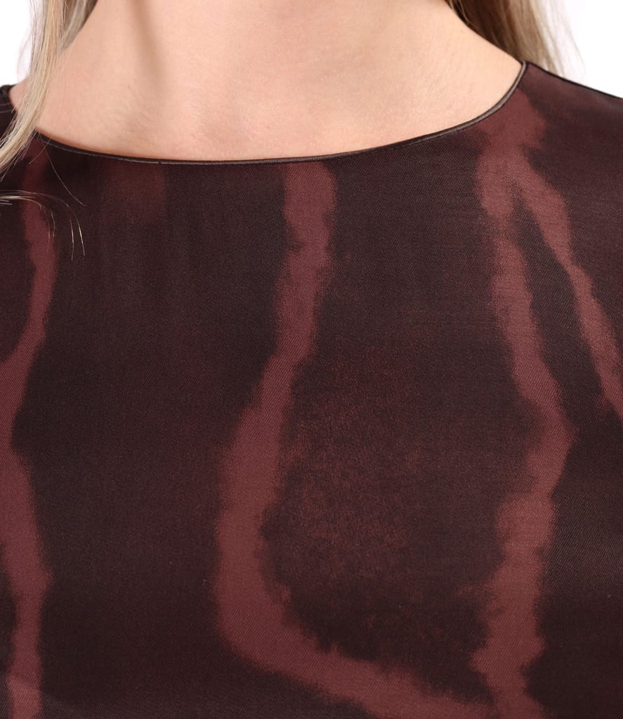 Rochie midi eleganta din viscoza imprimata