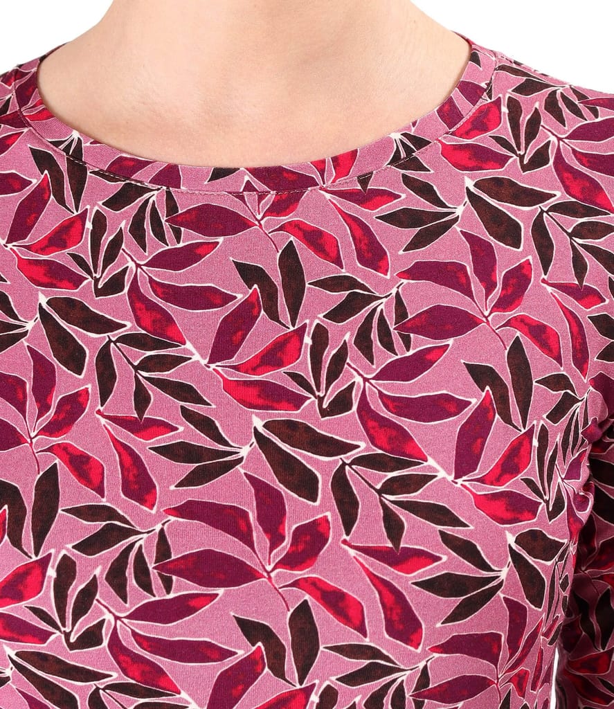 Bluza din jerse elastic imprimat cu motive florale