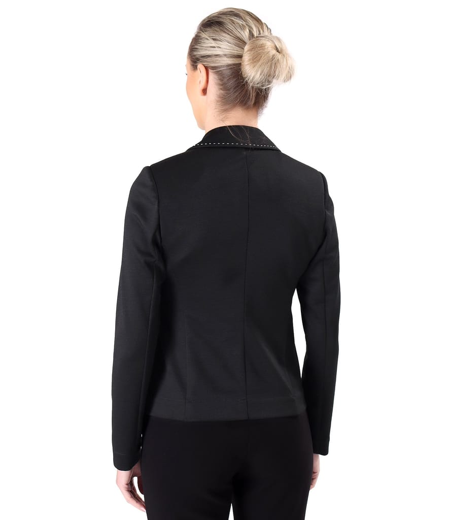 Sacou elegant din jerse elastic cu lana virgina