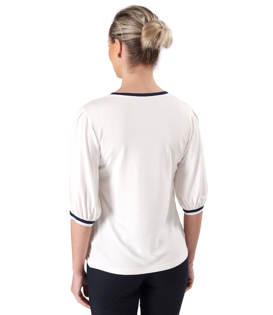 Bluza eleganta din jerse elastic cu maneci 3/4