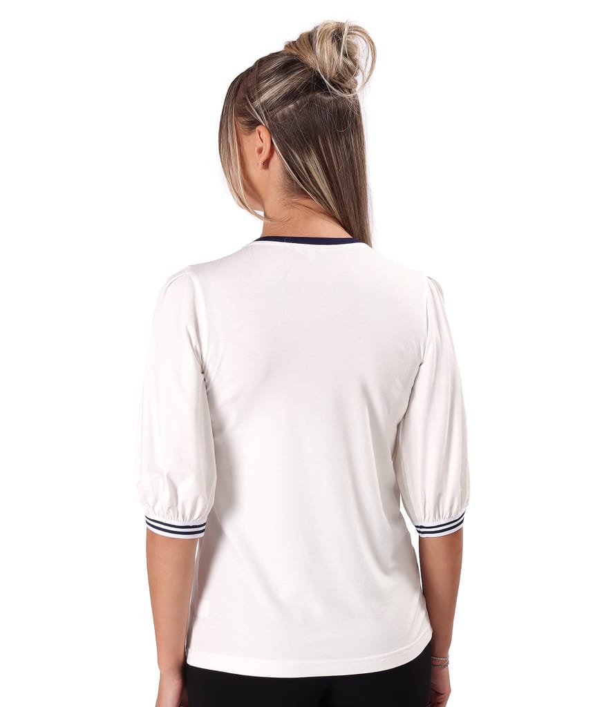 Bluza eleganta din jerse elastic cu maneci 3/4