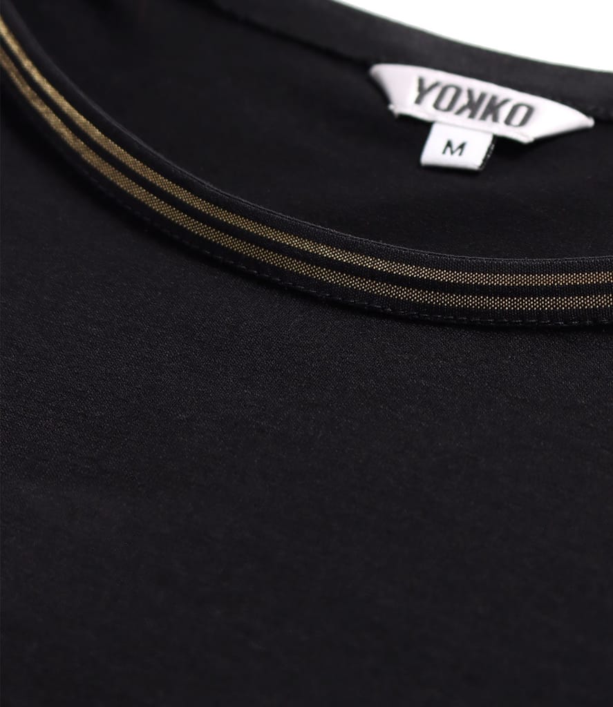 Bluza eleganta din jerse elastic cu maneci 3/4