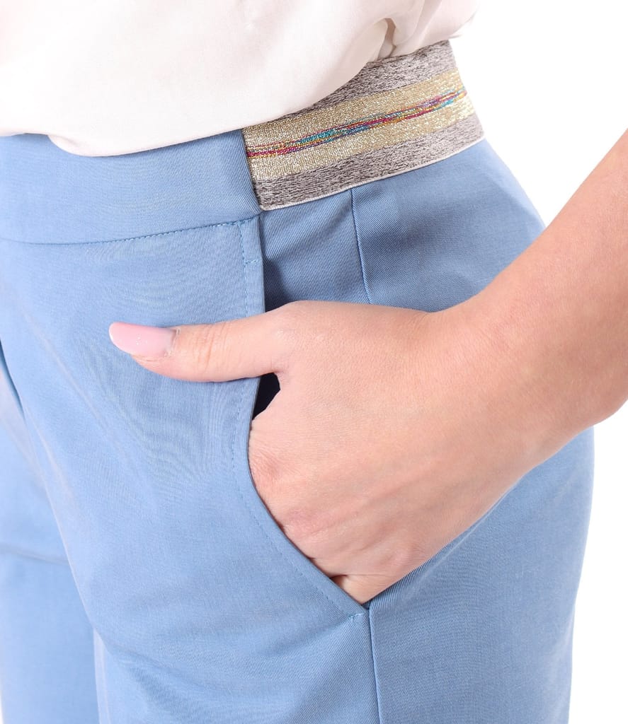 Pantaloni pana lejeri din tencel cu bumbac