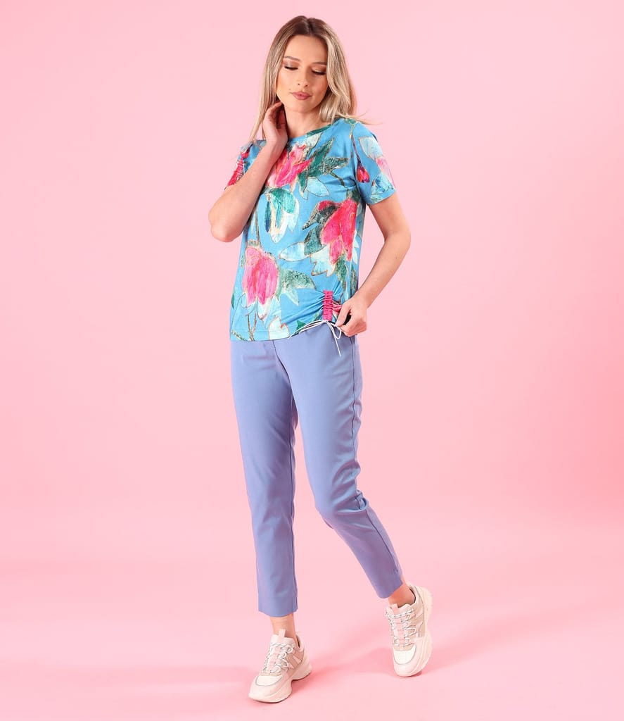 Pantaloni pana lejeri din tencel cu bumbac