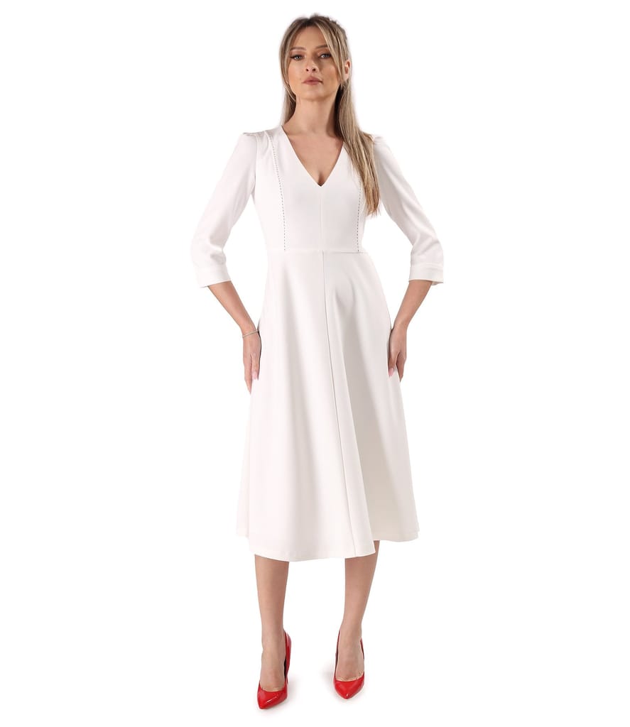 Rochie office clos din stofa elastica cu viscoza