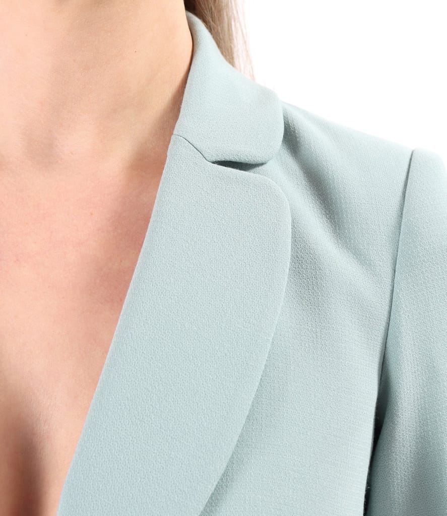 Sacou office din stofa elastica cu perle decorative