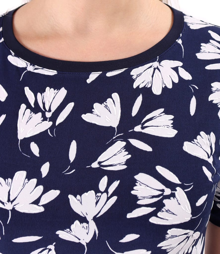 Bluza din jerse elastic cu print cauciucat in relief