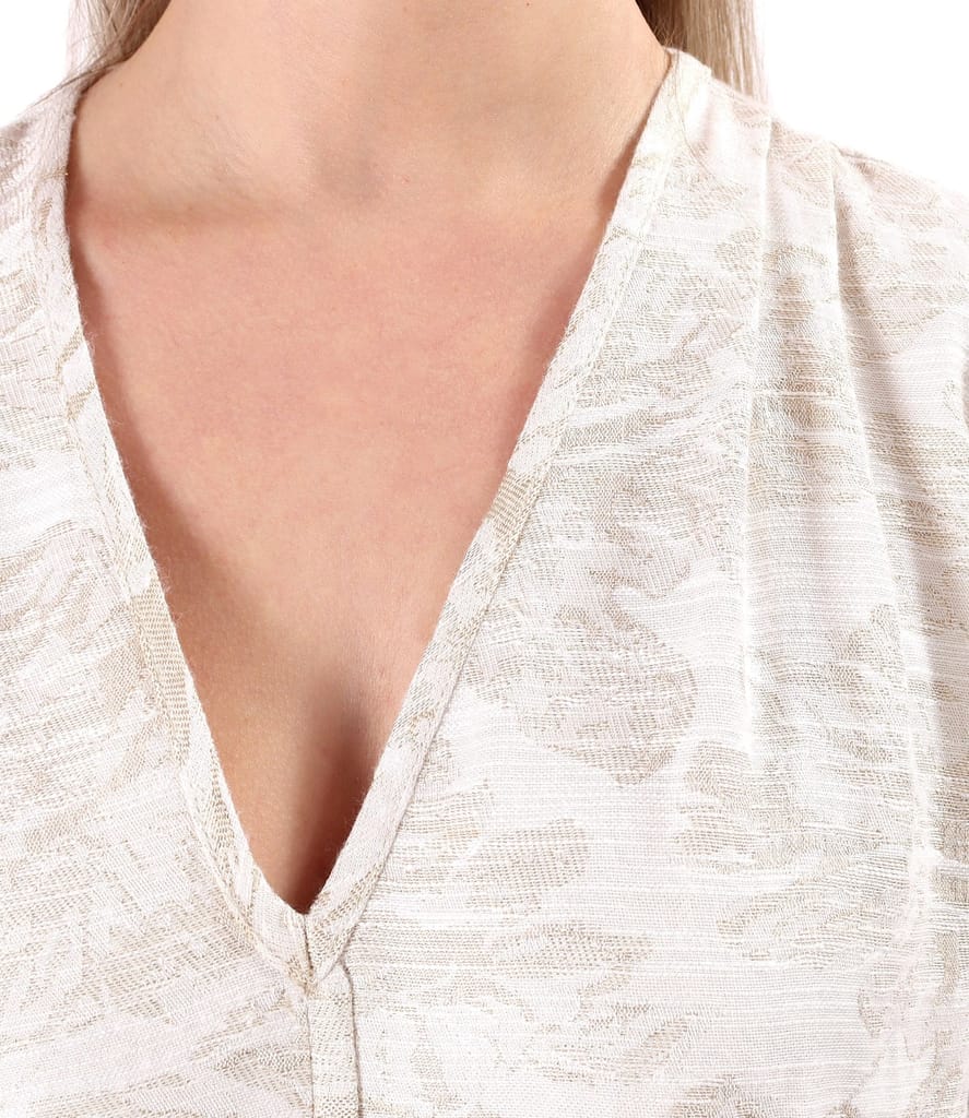 Rochie midi lejera din brocart de viscoza cu fir metalic auriu