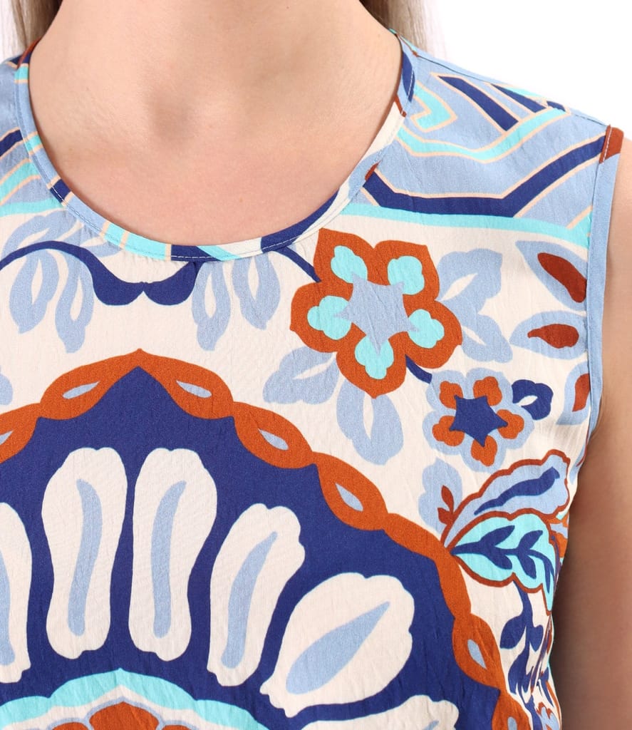 Rochie lunga din viscoza imprimata