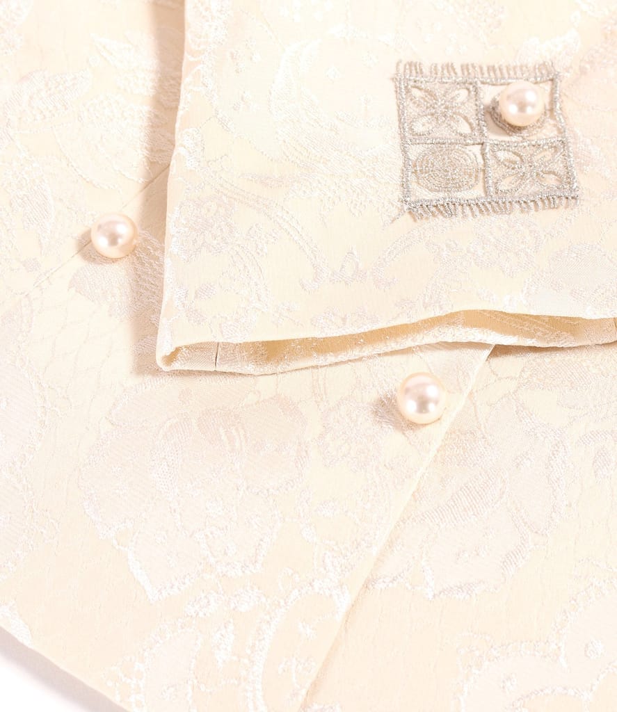 Sacou de ocazie din brocart cu motive florale