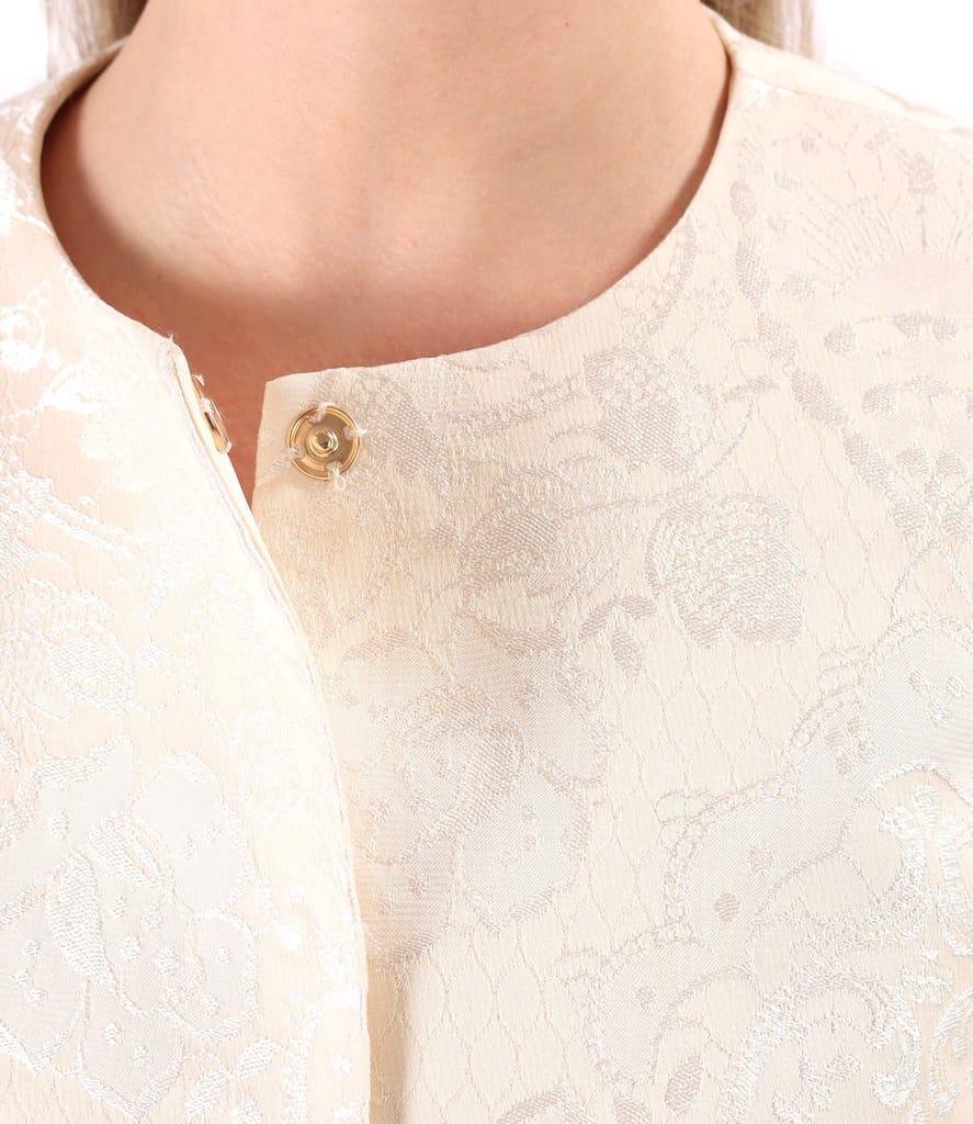 Sacou de ocazie din brocart cu motive florale