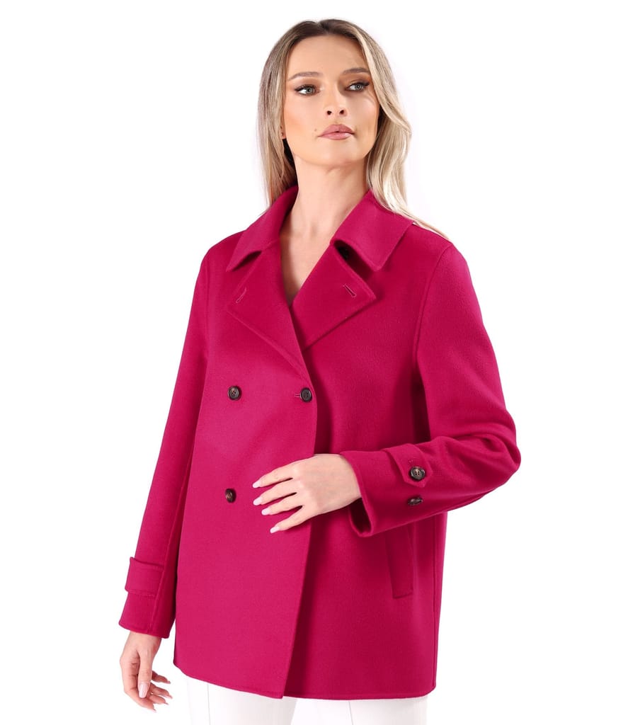 Jacheta scurta eleganta din stofa cu lana si casmir