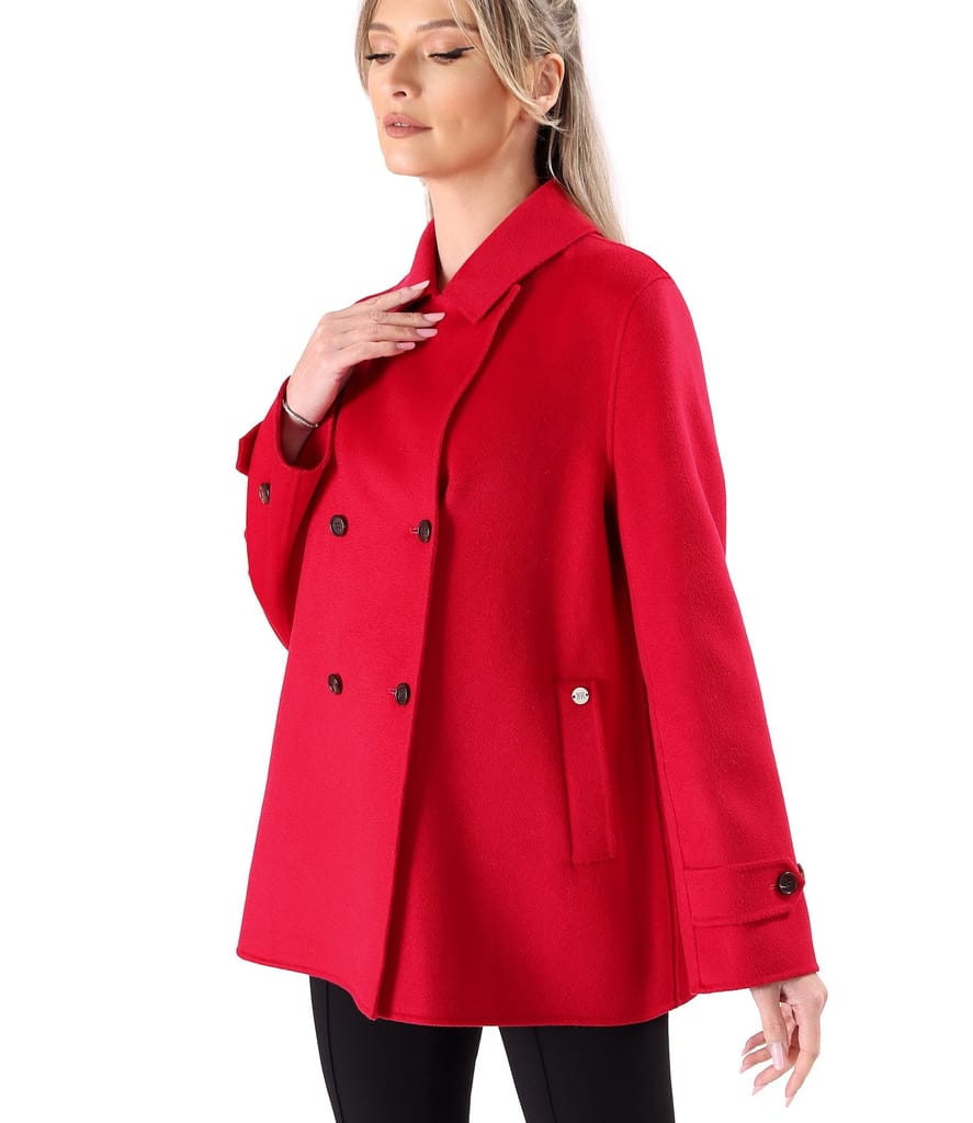 Jacheta scurta din stofa cu lana si casmir