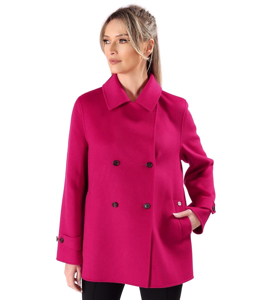 Jacheta scurta eleganta din stofa cu lana si casmir