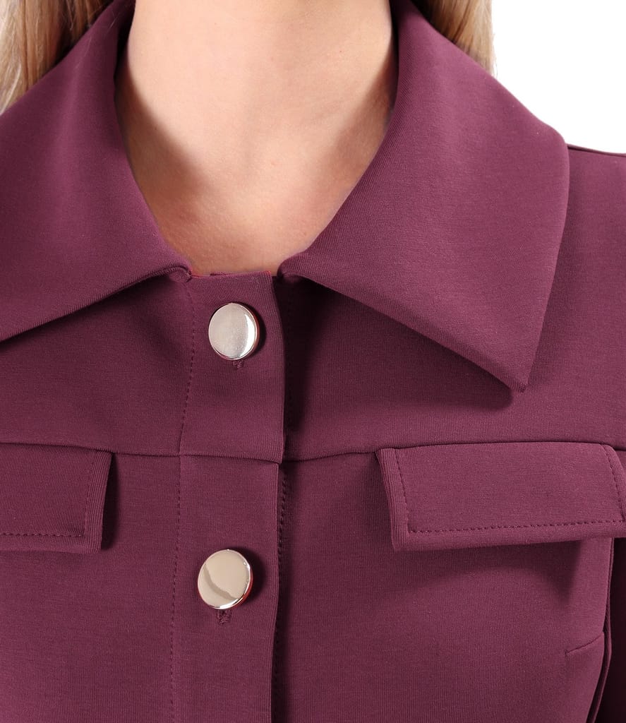 Sacou din stofa plina tip scuba cu bumbac