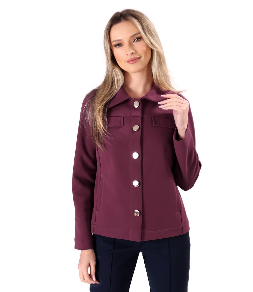 Sacou din stofa plina tip scuba cu bumbac