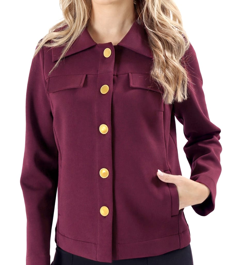 Sacou din stofa plina tip scuba cu bumbac