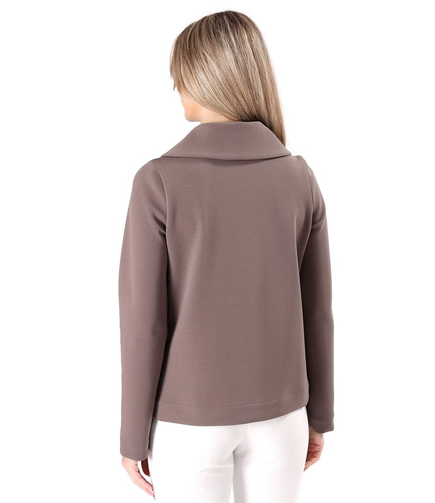 Sacou din stofa plina tip scuba cu bumbac