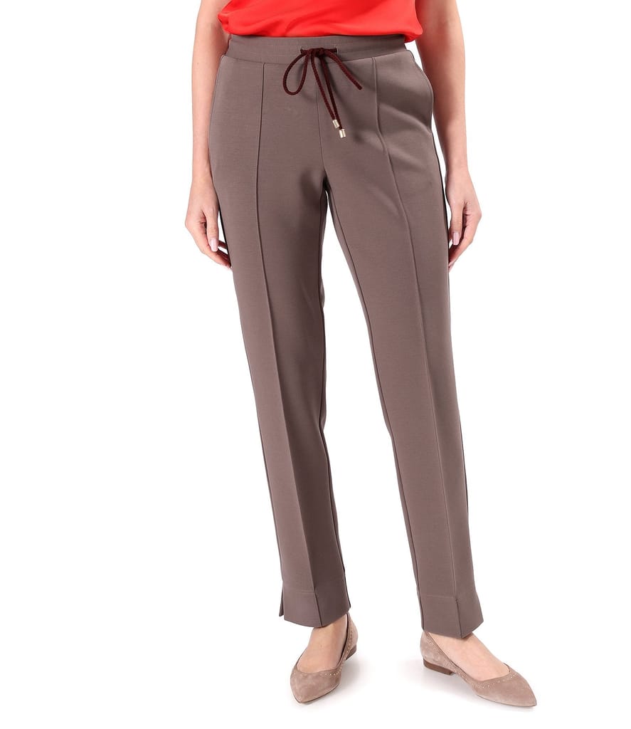 Pantaloni lejeri din stofa plina tip scuba cu bumbac