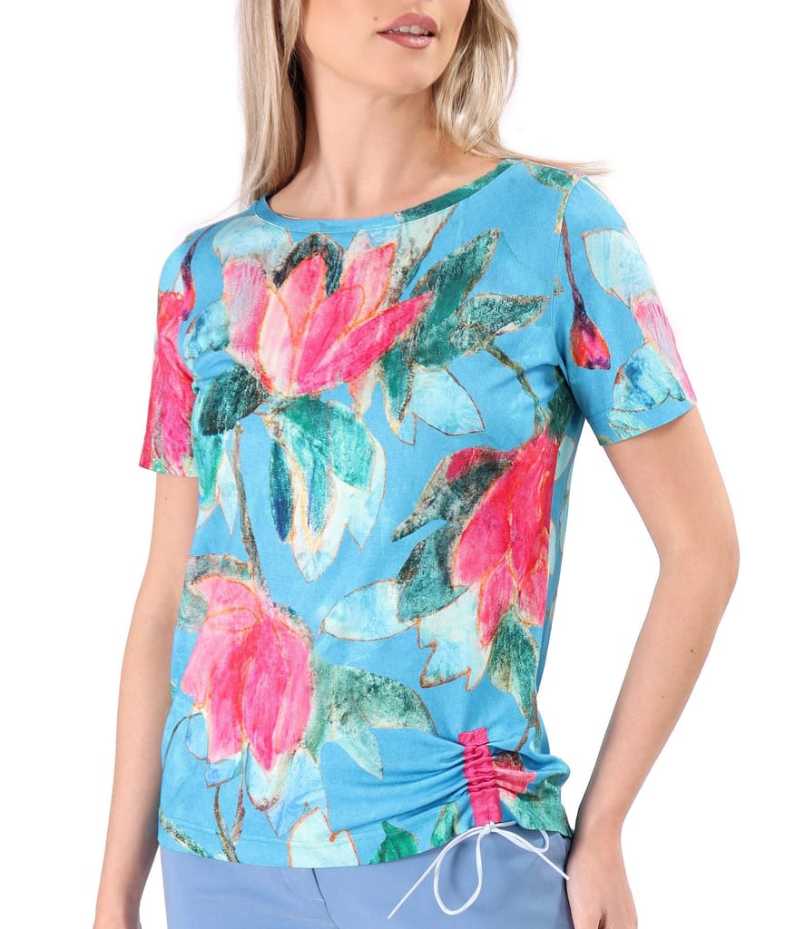 Bluza din jerse elastic cu snur in partea de jos