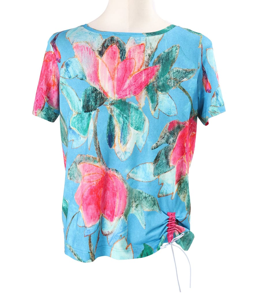 Bluza din jerse elastic cu snur in partea de jos