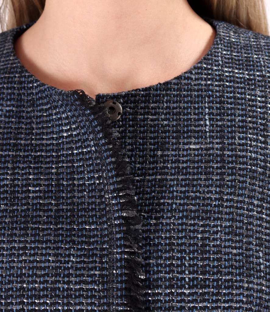 Sacou elegant din bucle cu viscoza si fir argintiu