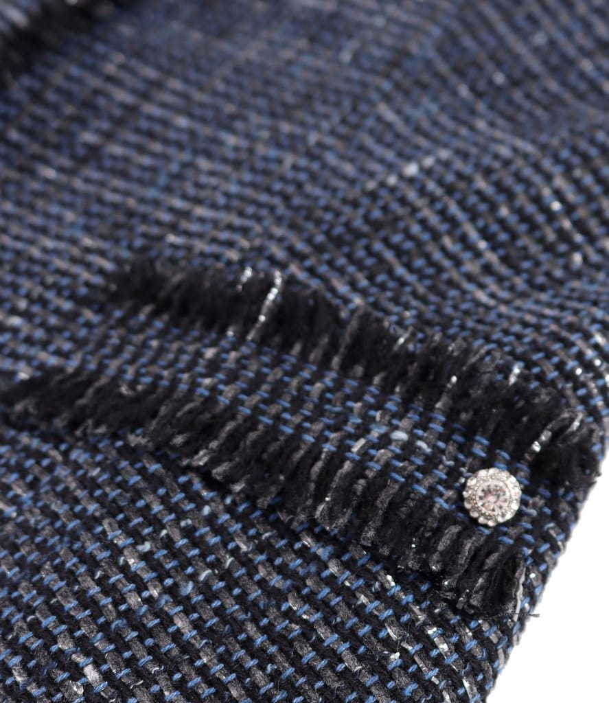 Sacou elegant din bucle cu viscoza si fir argintiu