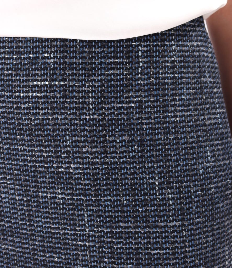 Fusta creion din bucle cu viscoza cu fir argintiu