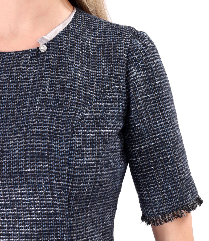 Rochie eleganta din bucle cu viscoza si fir argintiu