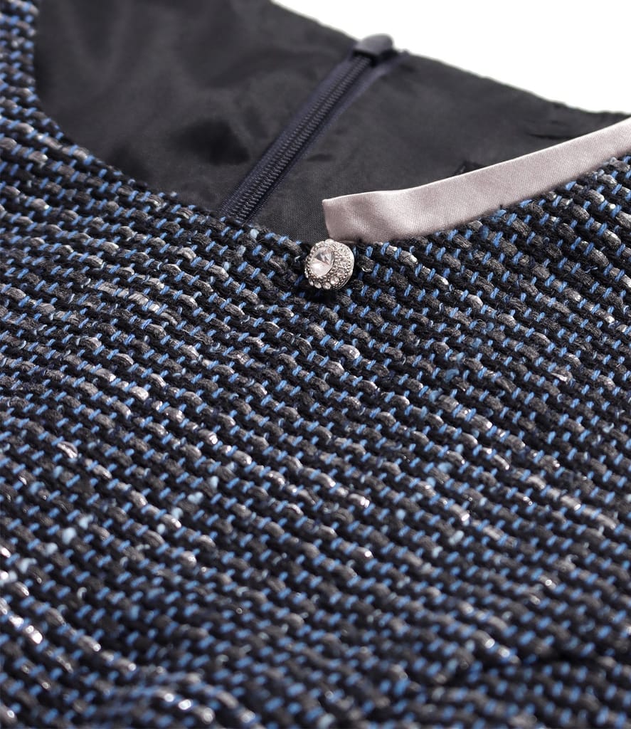 Rochie eleganta din bucle cu viscoza si fir argintiu