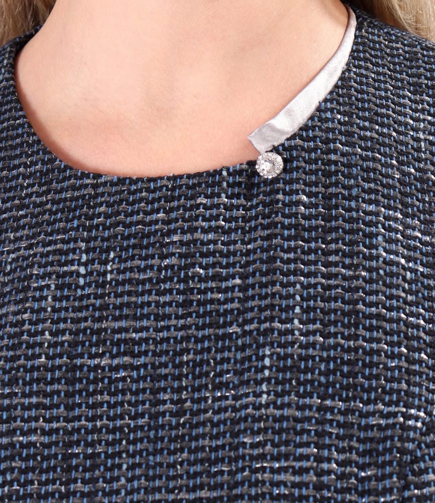 Rochie eleganta din bucle cu viscoza si fir argintiu