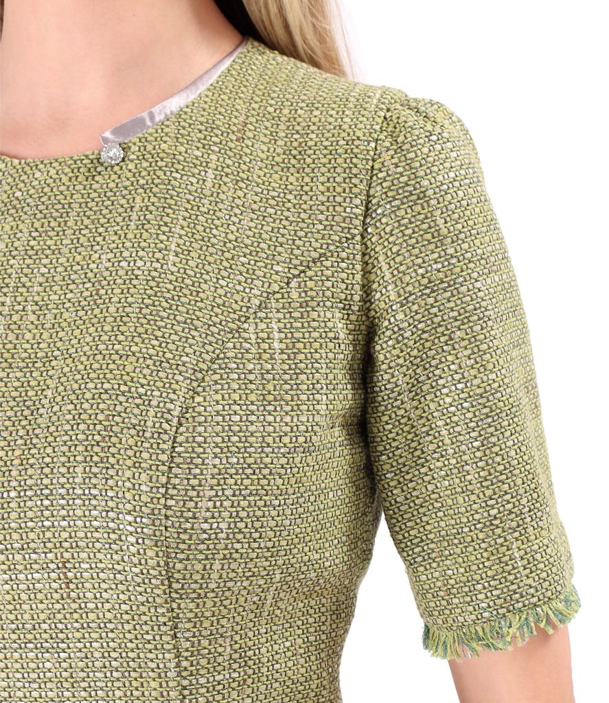 Rochie eleganta din bucle cu viscoza si fir argintiu