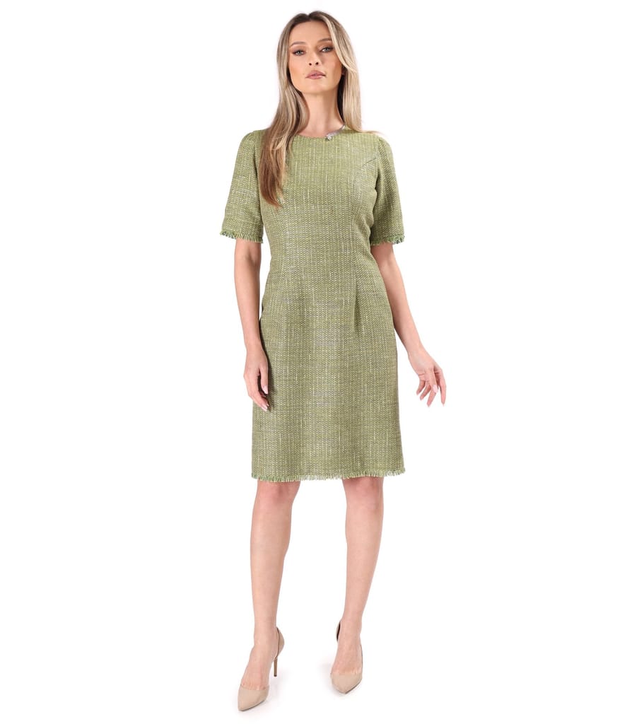 Rochie eleganta din bucle cu viscoza si fir argintiu