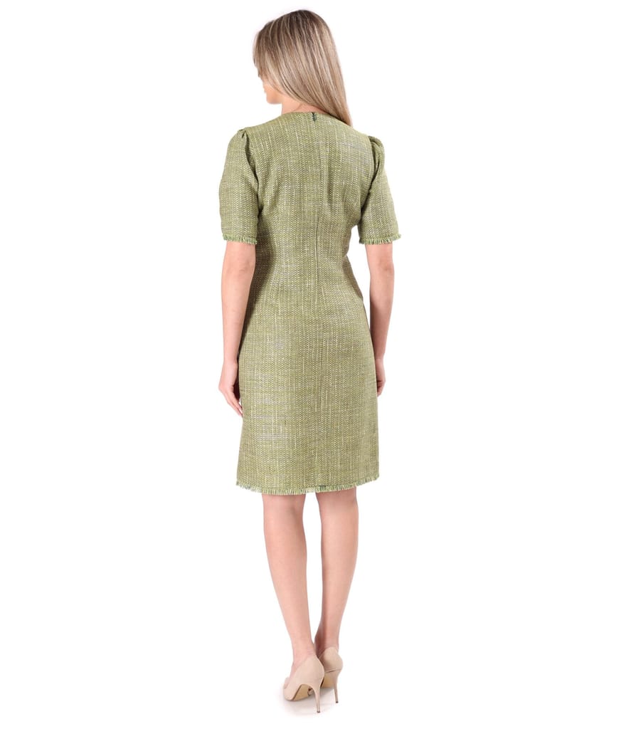 Rochie eleganta din bucle cu viscoza si fir argintiu