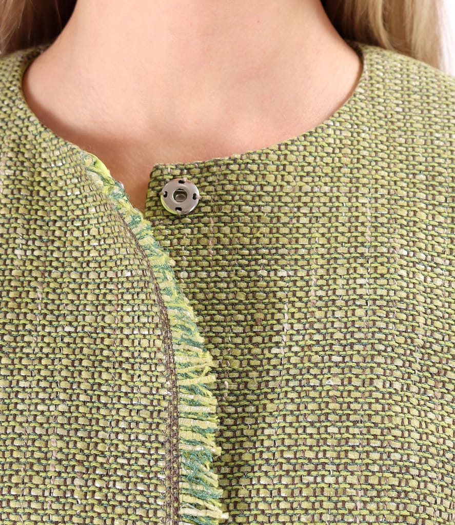 Sacou elegant din bucle cu viscoza si fir argintiu