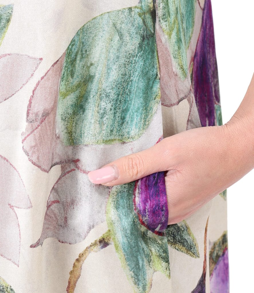 Rochie midi lejera din viscoza cu matase naturala