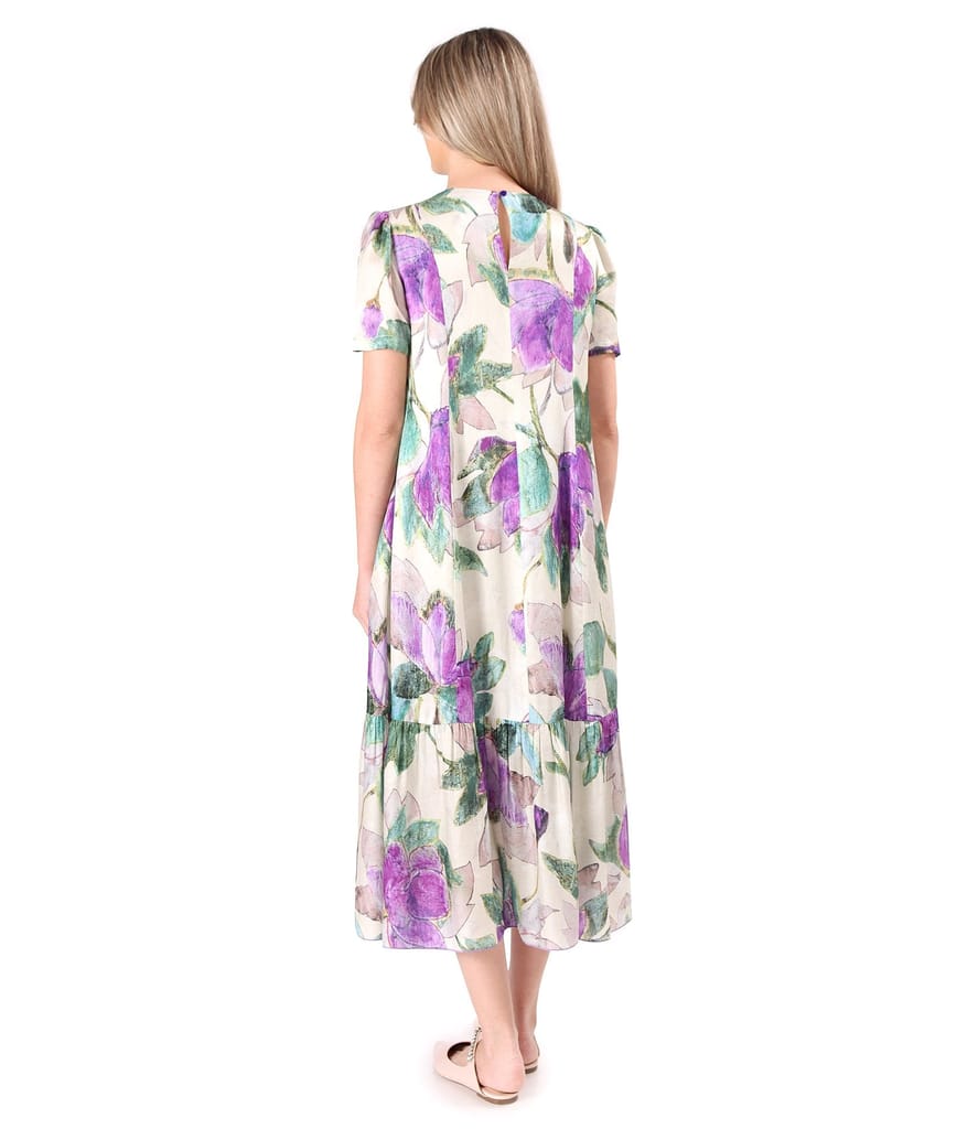 Rochie midi lejera din viscoza cu matase naturala