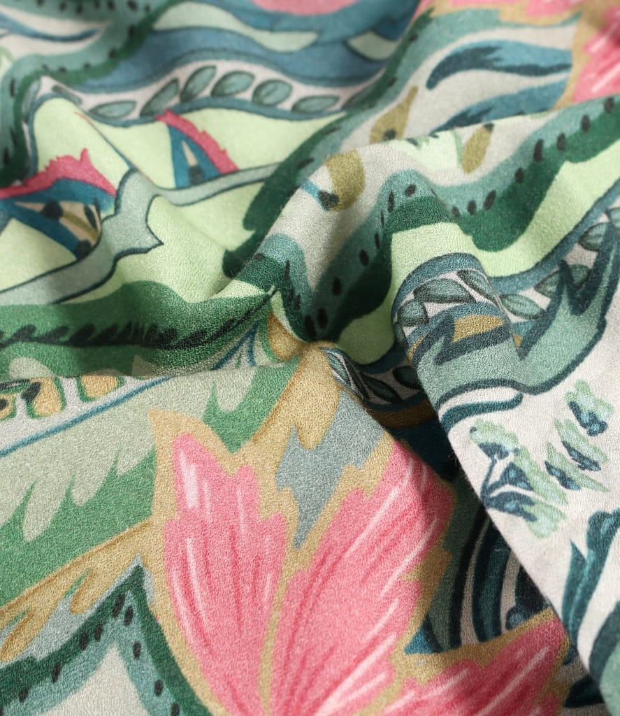 Rochie midi din viscoza cu lana imprimata cu motive paisley