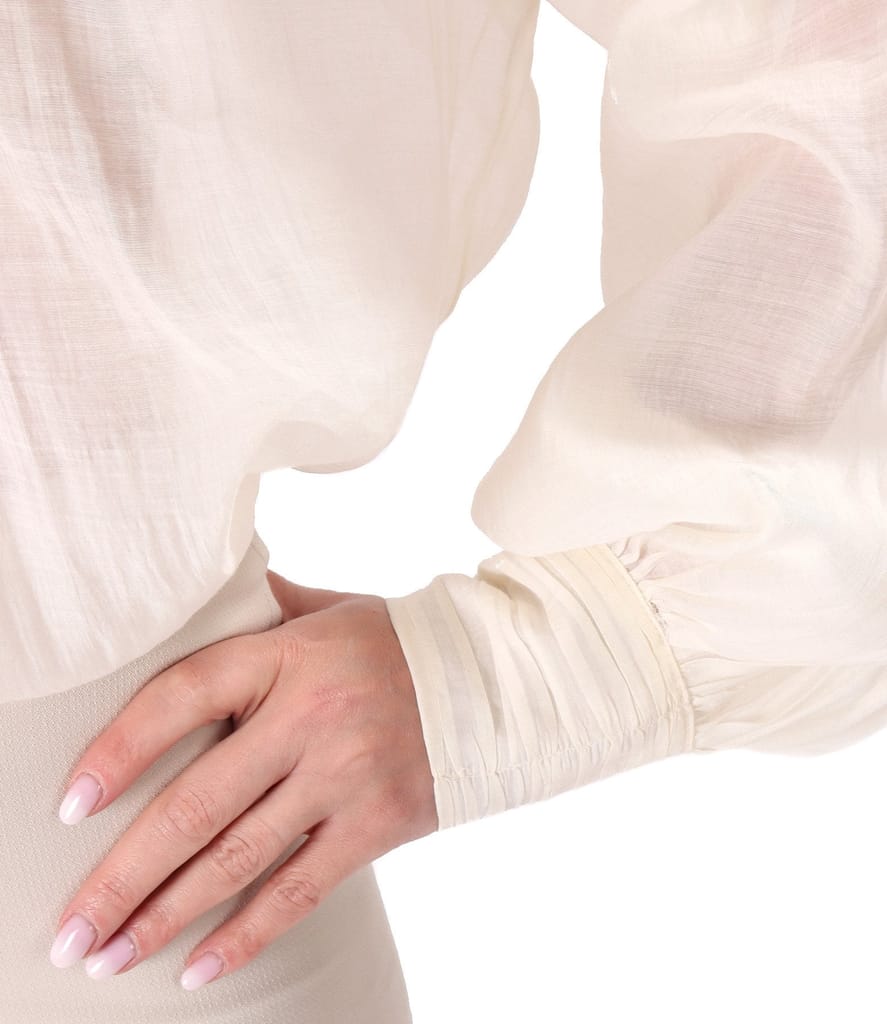 Bluza eleganta din tencel cu maneci lungi