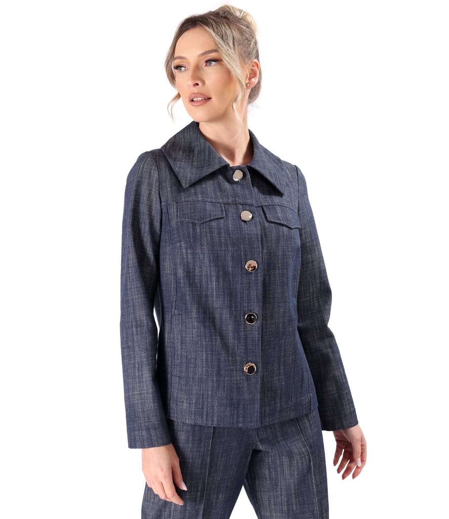 Sacou din bumbac tip denim