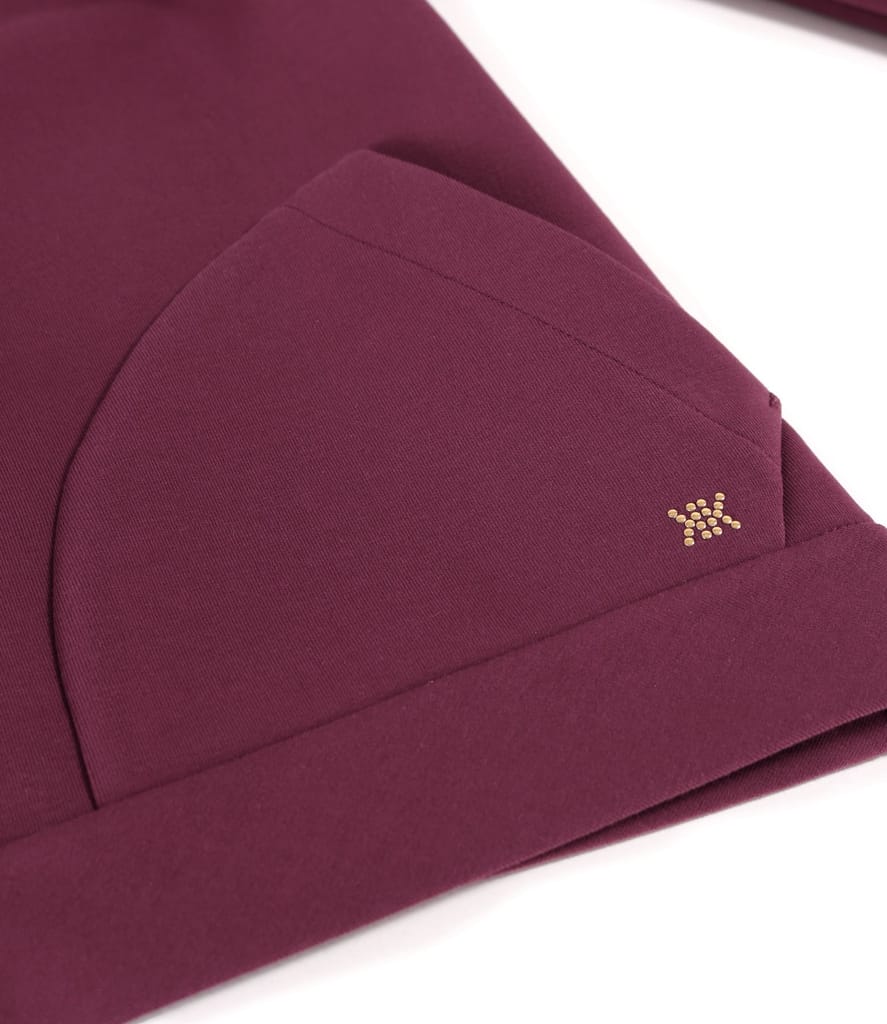 Bluza din stofa plina tip scuba cu bumbac cu fermoar pe fata