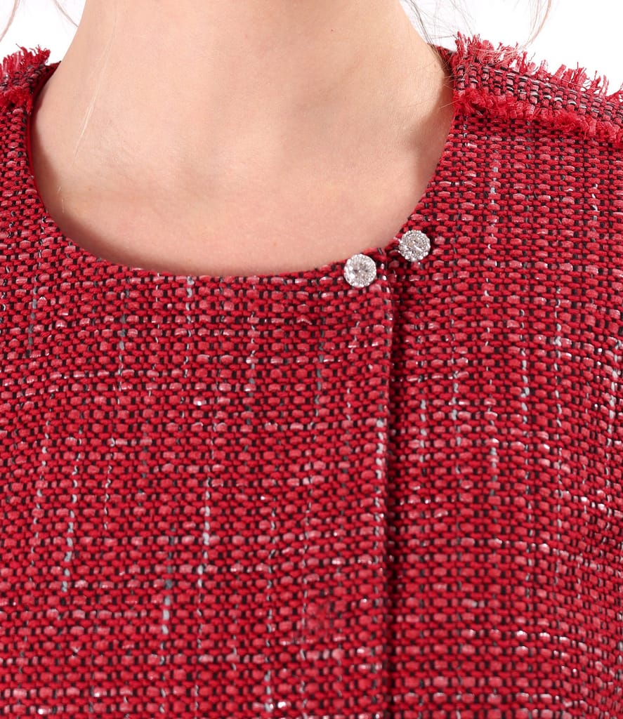 Sacou elegant din bucle cu viscoza si fir argintiu