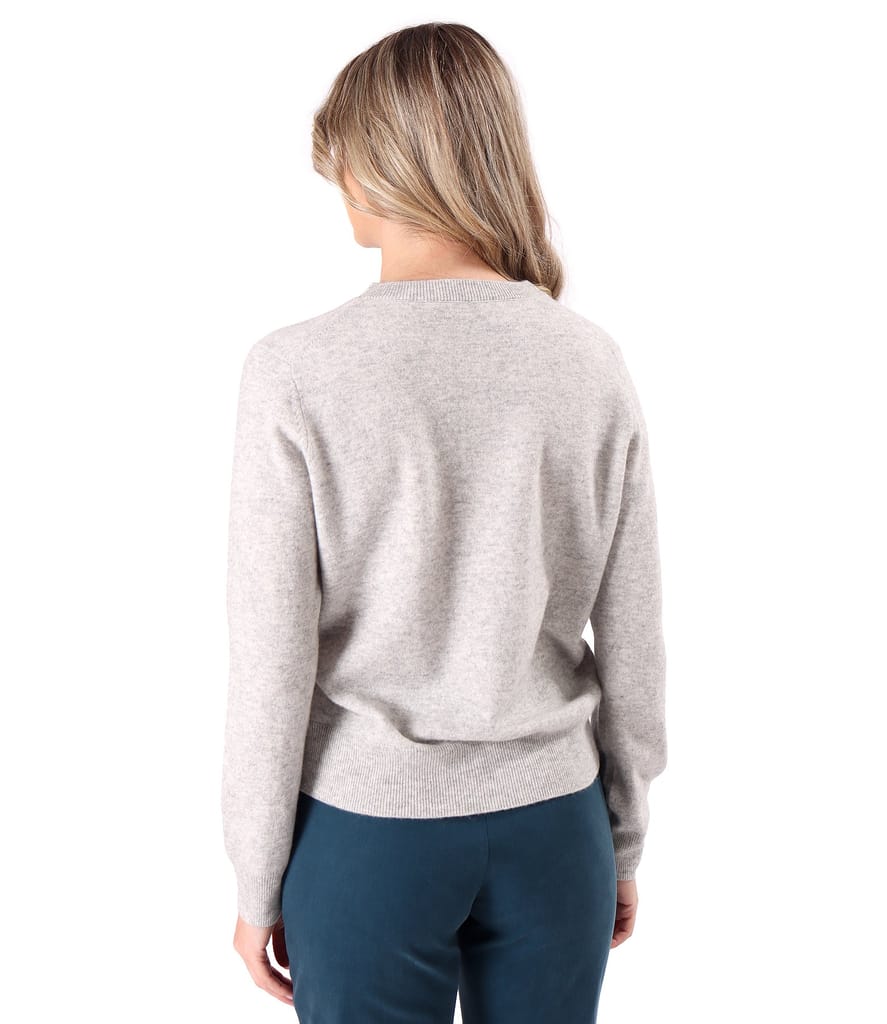 Cardigan tricotat din lana cu casmir cu nasturi pe fata