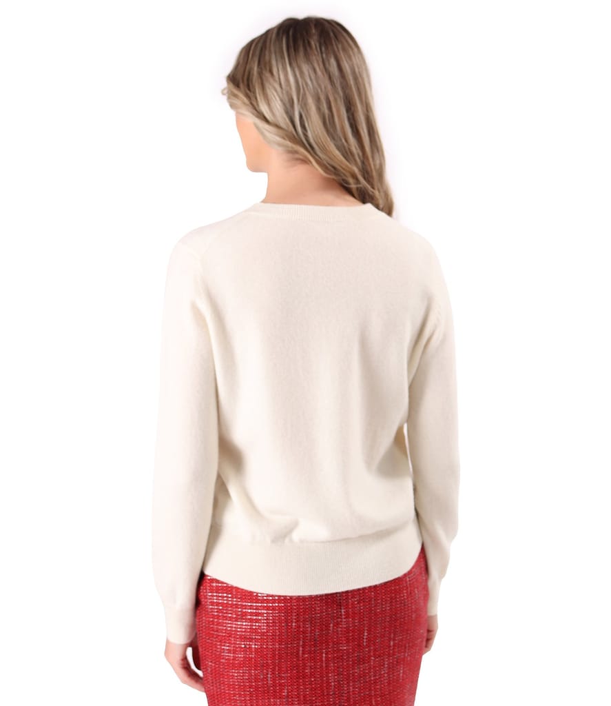 Cardigan tricotat din lana cu casmir cu nasturi pe fata